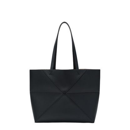 MAYFEYR - Loewe - Medium Puzzle Fold Tote Bag In Navy Blue Leather - A779PEWX04LE5544