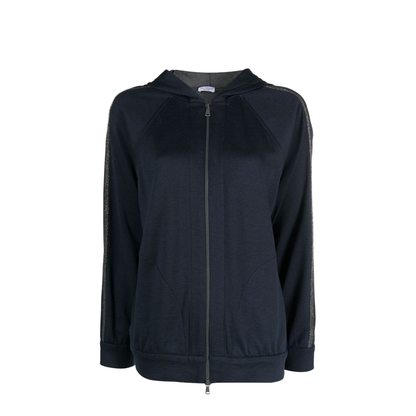 Cotton Blend Zip Hoodie