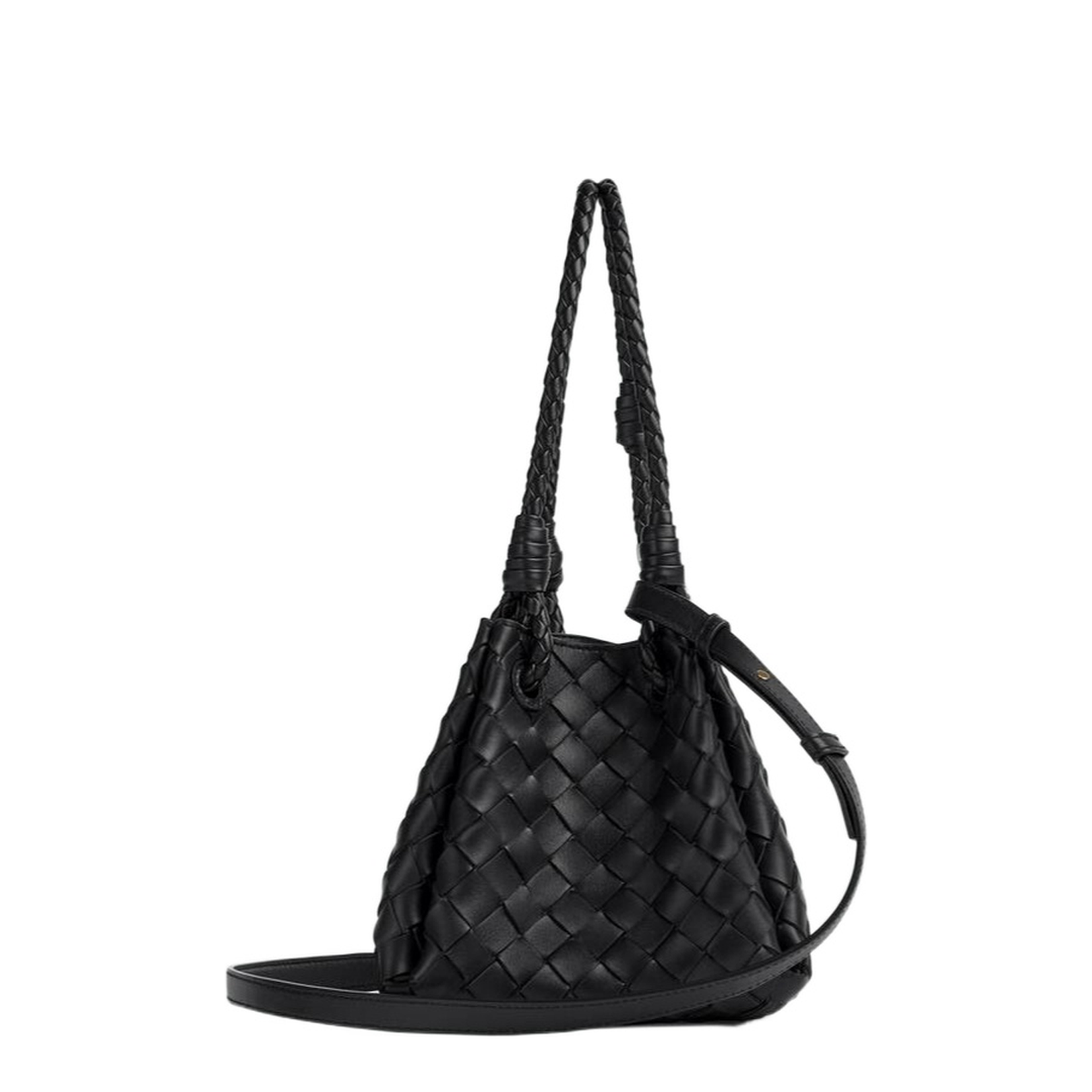 Intrecciato Leather Shoulder Bag