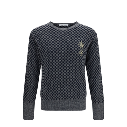 MAYFEYR - Vivienne Westwood - Checkmate Alpaca And Cotton Blend Sweater - 2701003GC00AFO102