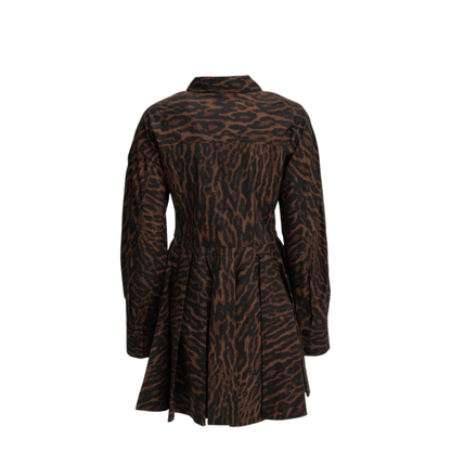 MAYFEYR - Ganni - Leopard Short Dress - A1030833ZZB