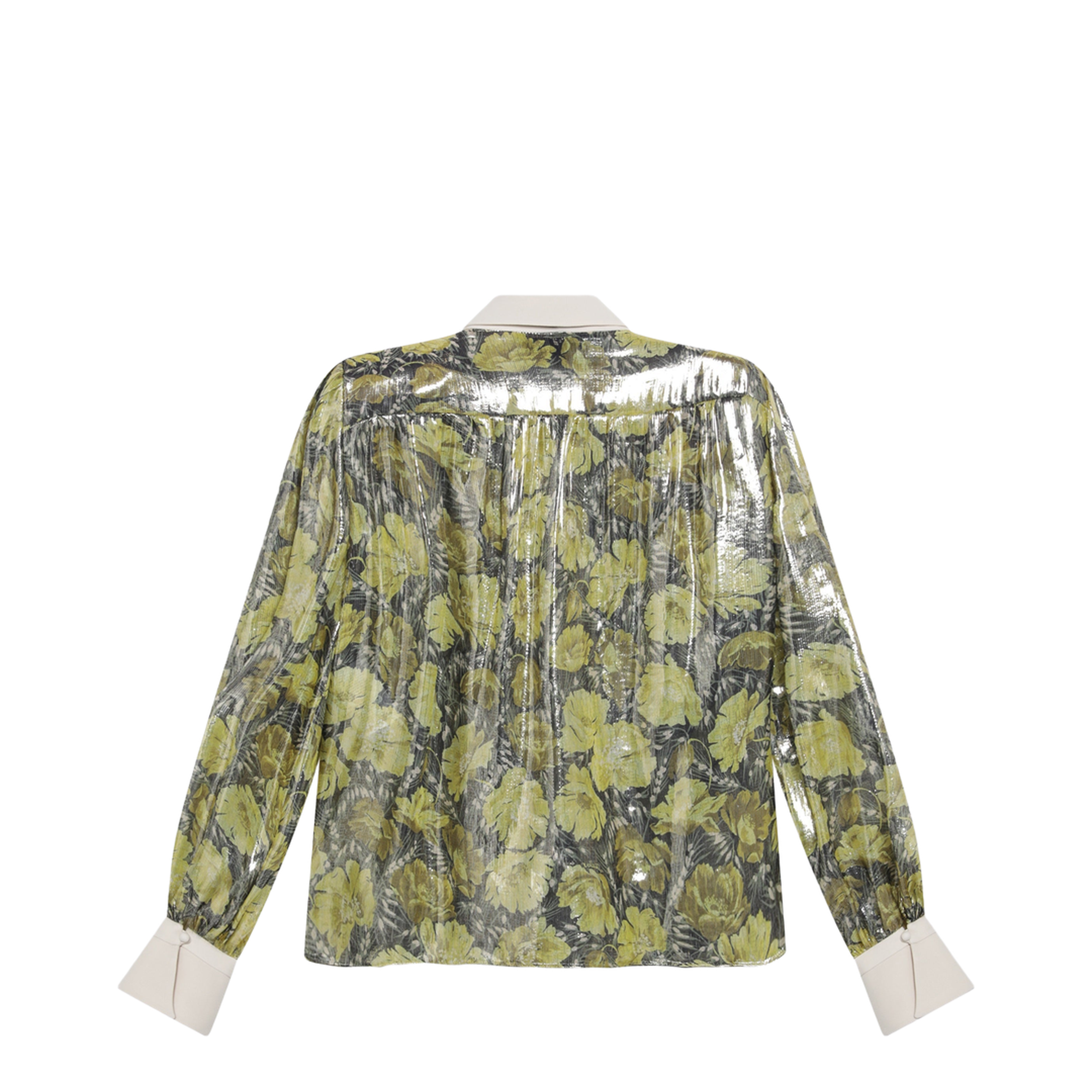 MAYFEYR - Valentino - Shirt In Lurex With Après L’Hiver Poppies Print - 8B0AB8F6A634K1