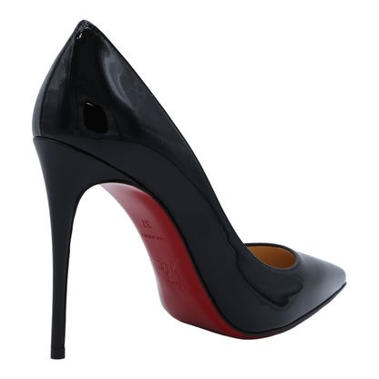 Black Patent-Leather Stiletto Pumps