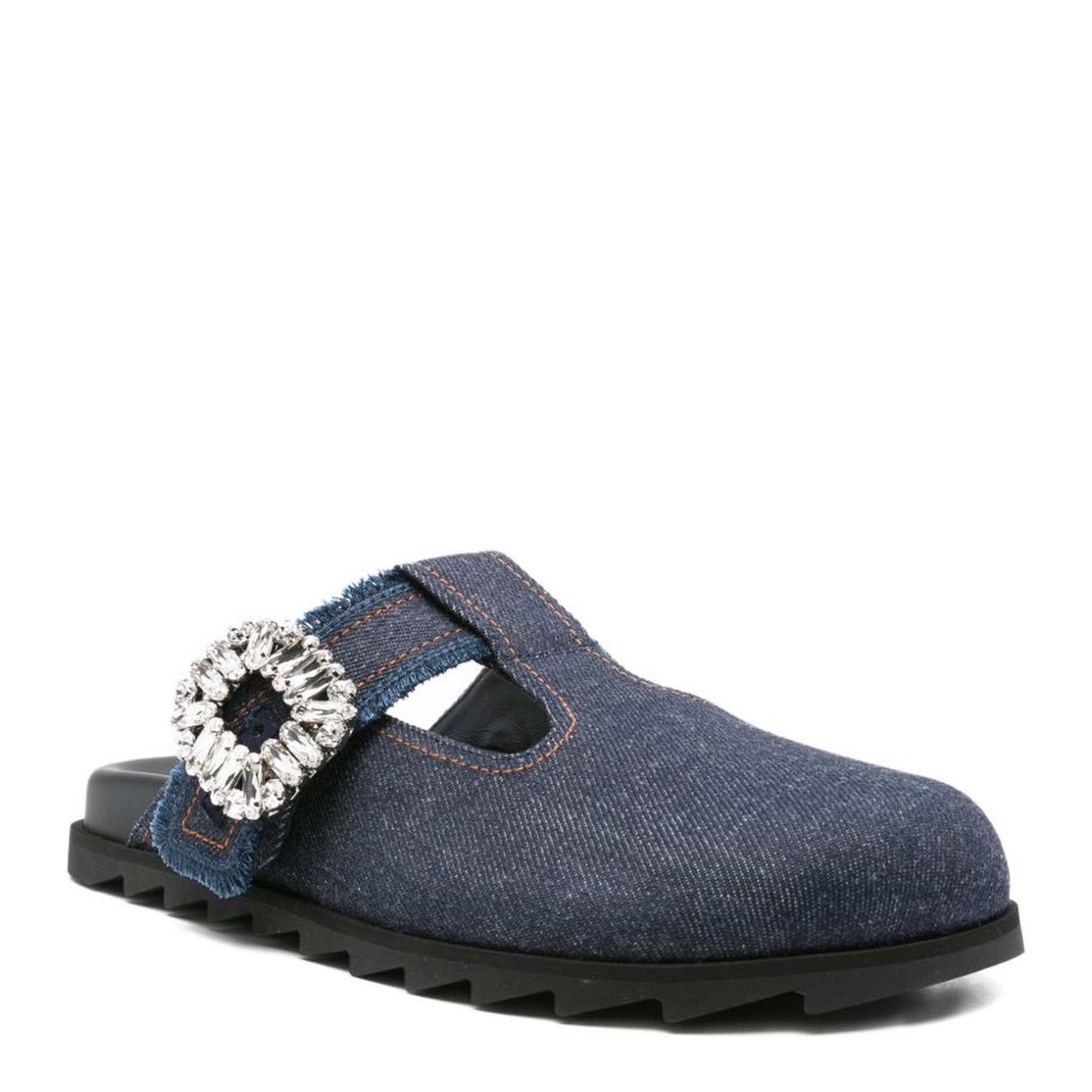 Slidy Mules in Denim