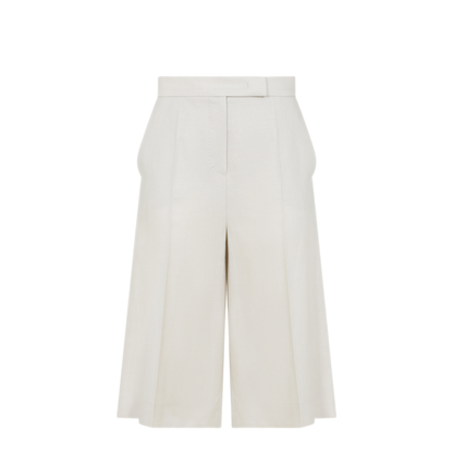 MAYFEYR - Max Mara - White Linen Bermuda - 2611131032600006