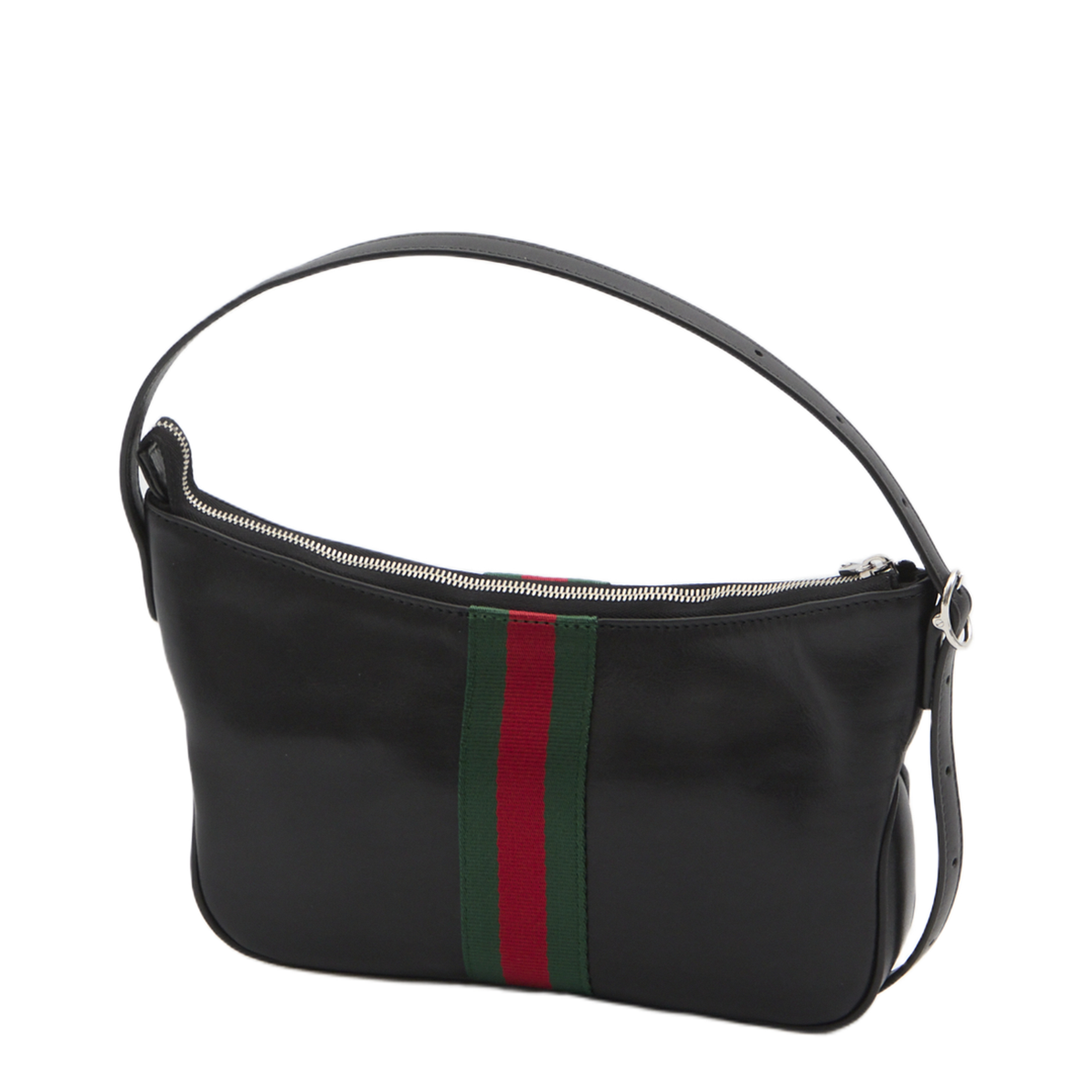 Lunetta Small Crossbody Bag in Black Leather