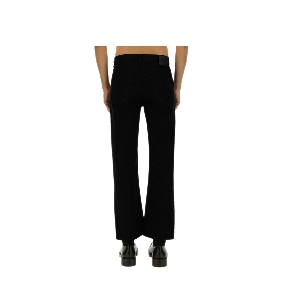 Black Straight Leg Denim Jeans