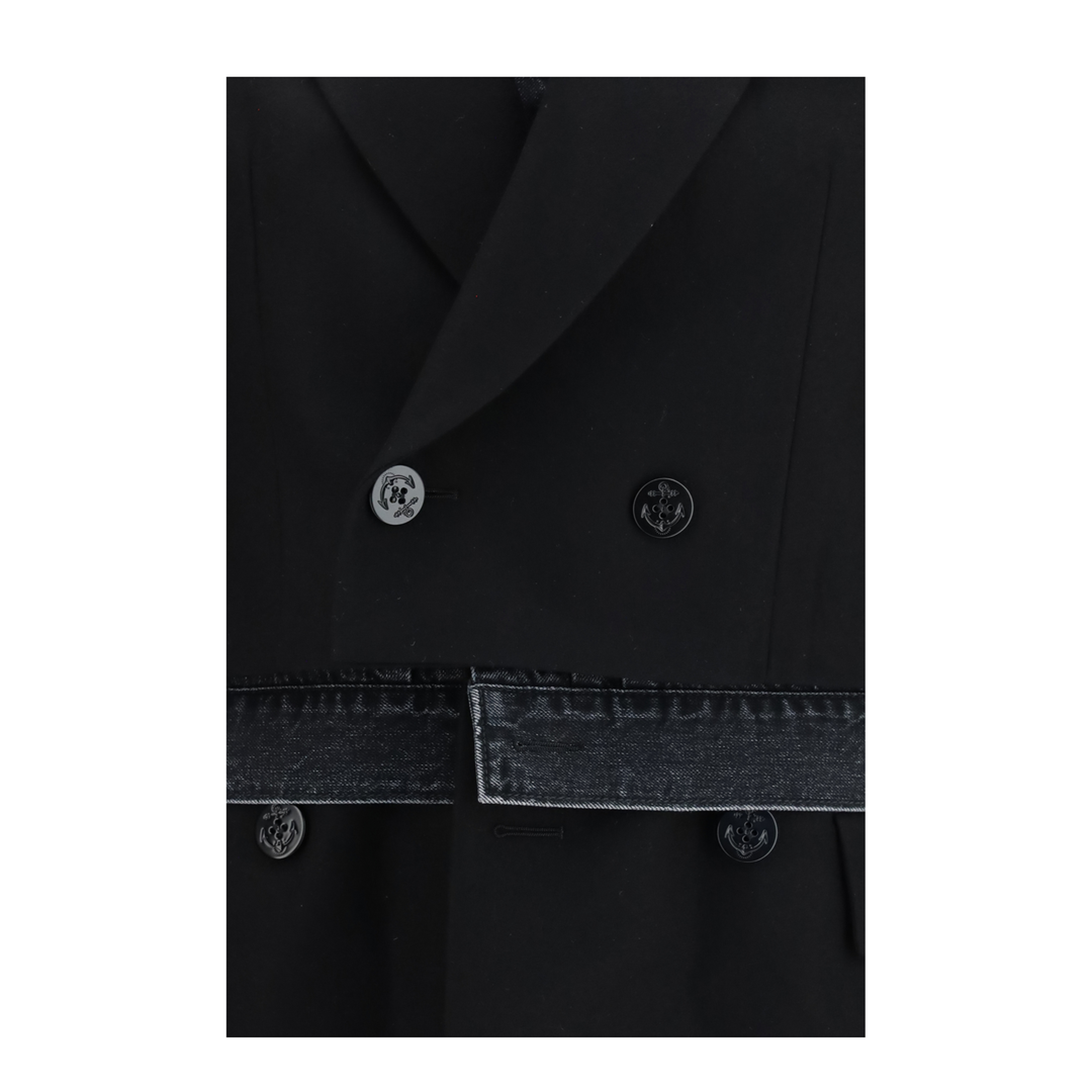 MAYFEYR - Sacai - Wool Flannel And Denim Jacket - 2608639001