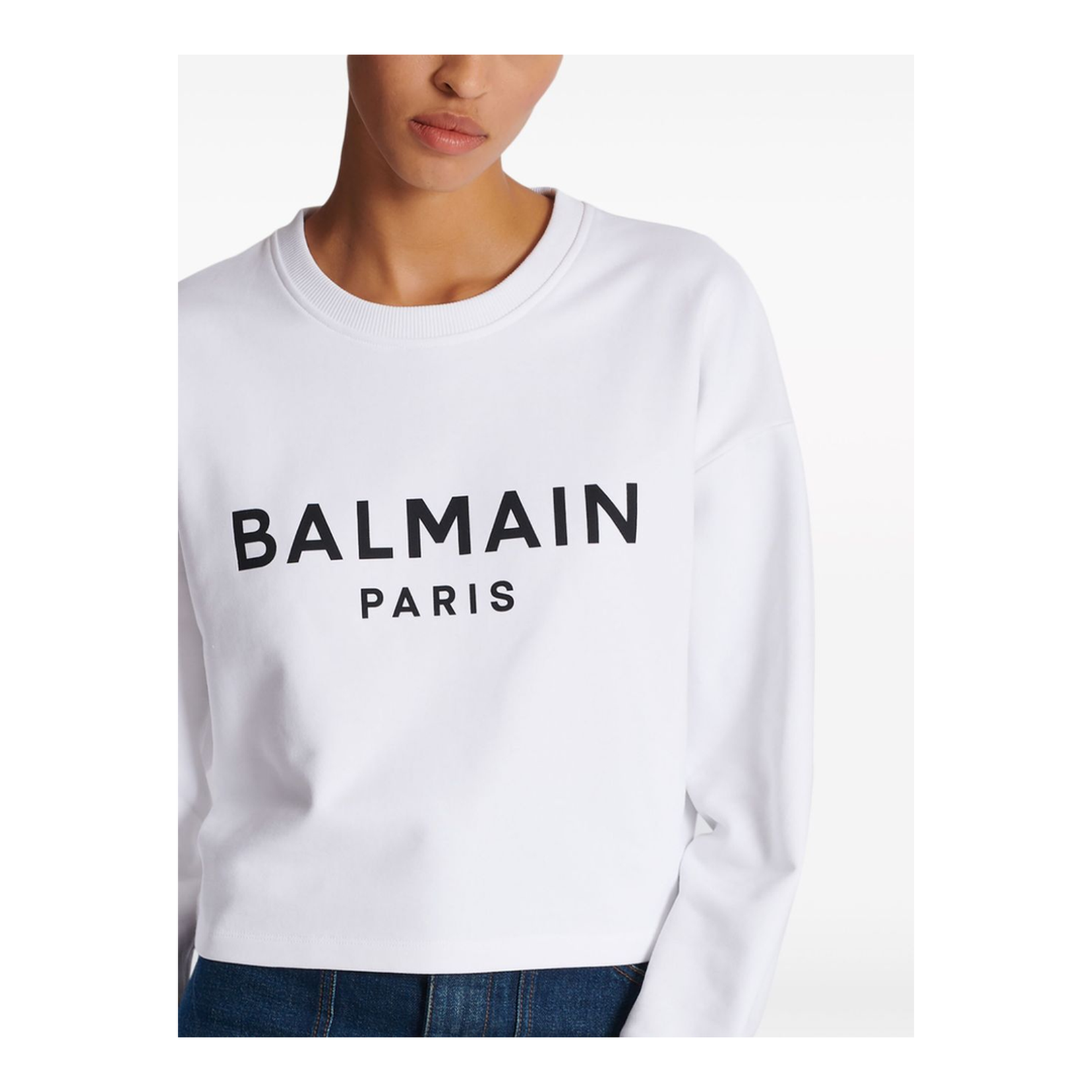 Logo Organic Cotton Cropped Sweatshirt