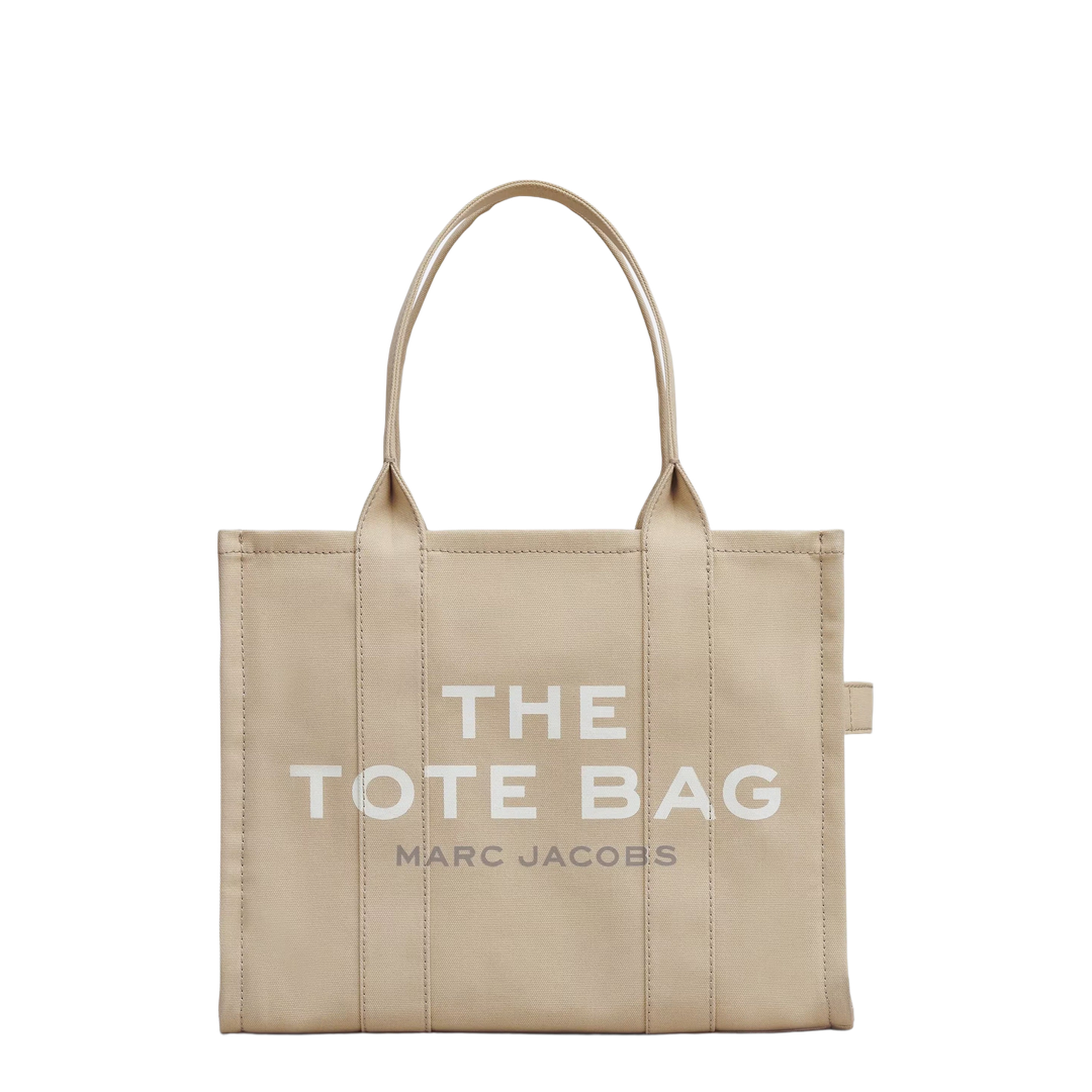 Beige Canvas Large Tote Bag
