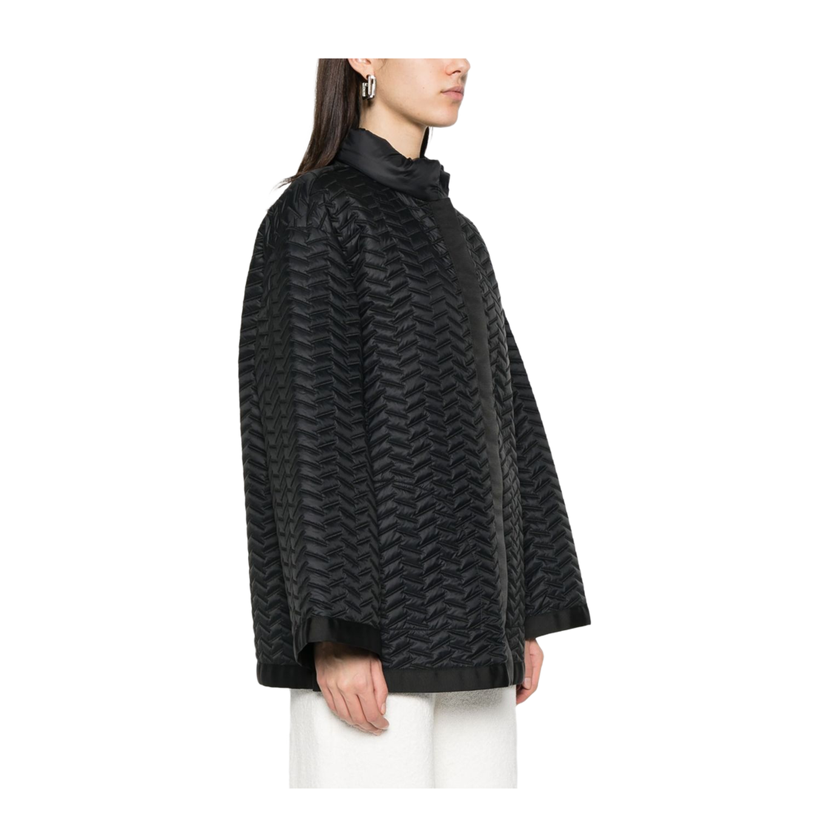 Black Front Two-Way Zip Jacket
