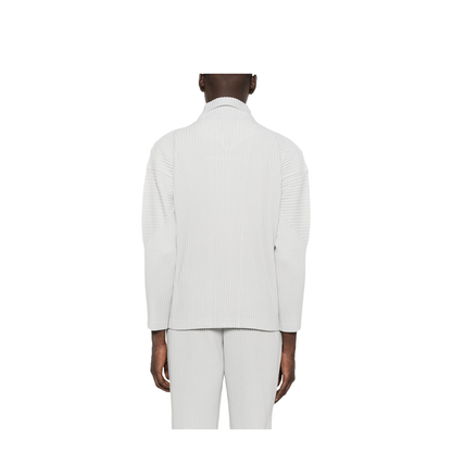 Pleated Texture Zip Fastening Jacket