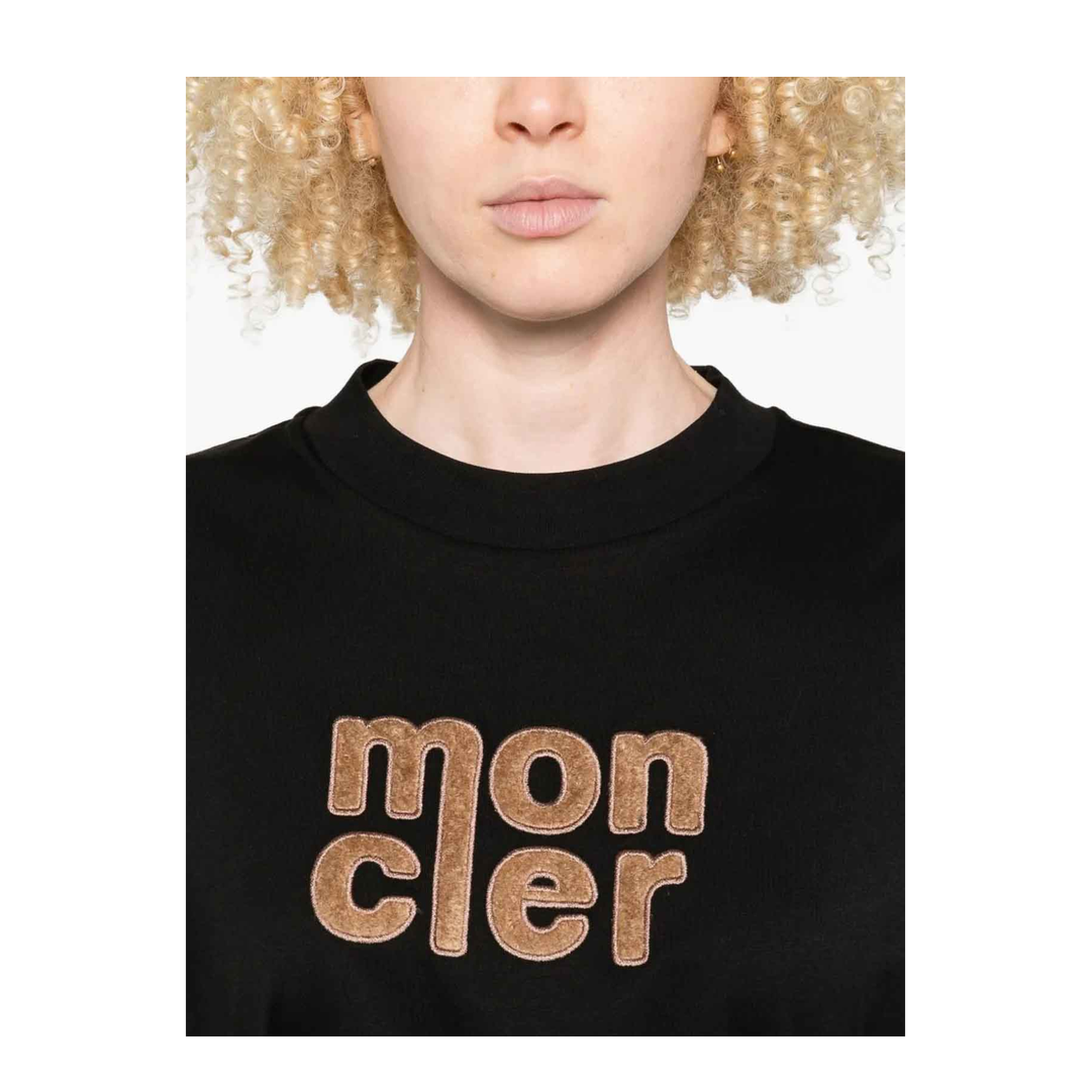 Black Teddy Logo Cotton T-Shirt