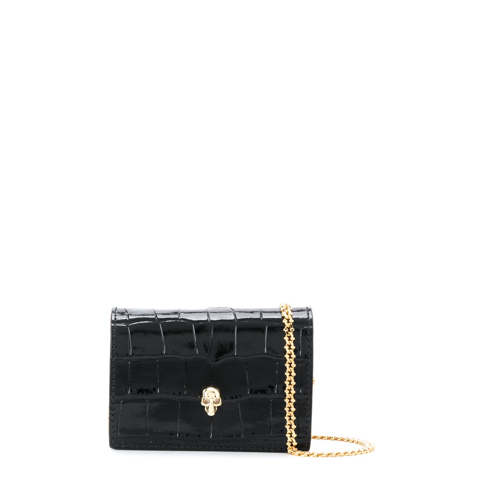 Crocodile Print Leather Wallet
