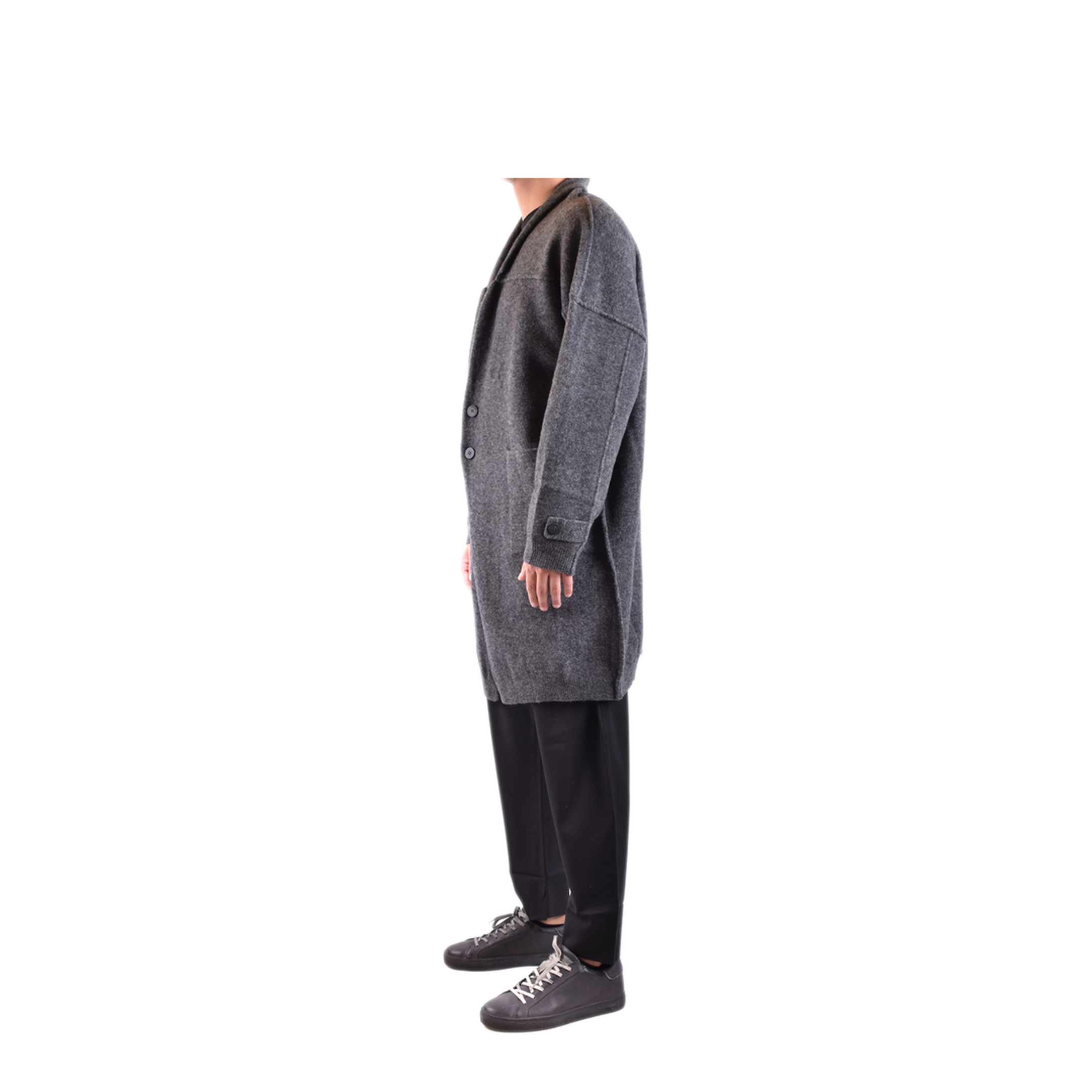 MAYFEYR - ISABEL BENENATO - Graphite Wool Blend Coat - UK53F2280