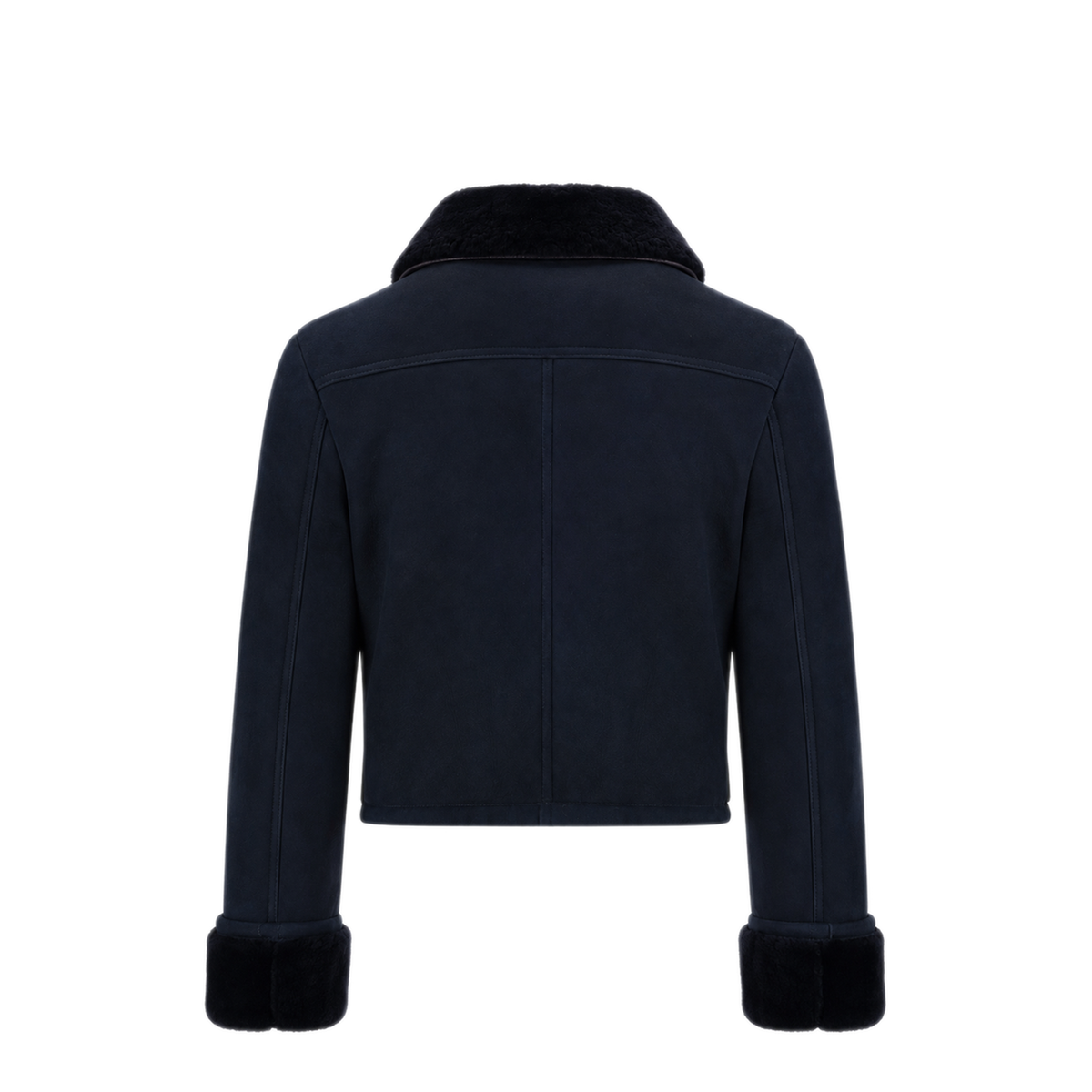MAYFEYR - LA ROSE - Giubbino In Pelle Montone Blu - 1483BLUB