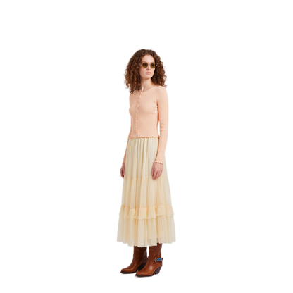 MAYFEYR - Chloè - Long Silk Muslin Ruffle Skirt - CH26WJU2000114