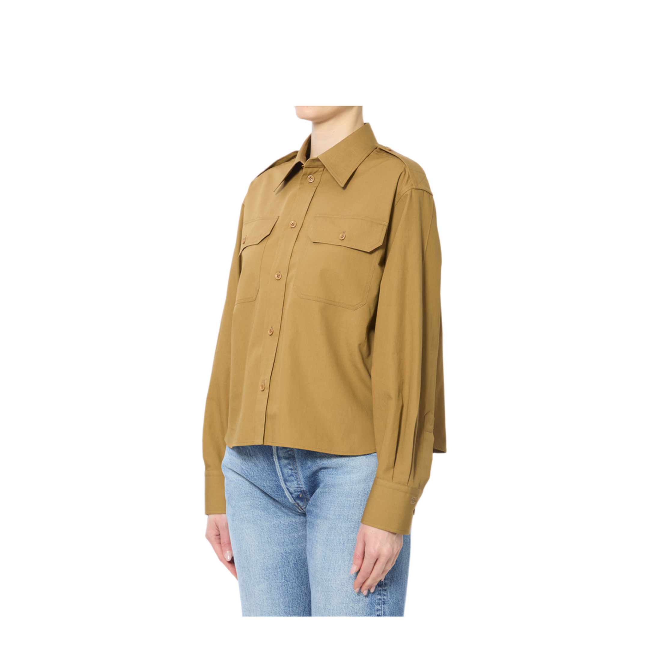 MAYFEYR - Celine - Cropped Shirt In Cotton And Linen - RC0BU331818CH