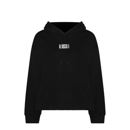 Black Cotton Hoodie