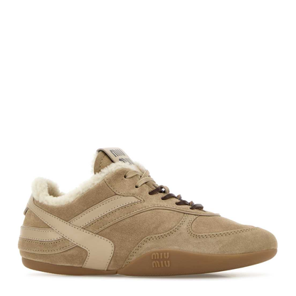 MAYFEYR - Miu Miu - Beige Suede Sneakers - 5E428EFZF05Z0GF0F24