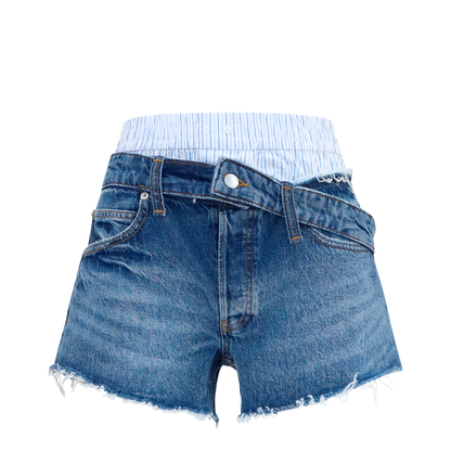 MAYFEYR - Alexander Wang - Denim Shorts With Boxer Detail - 4DC3264124400C