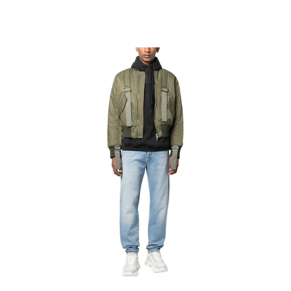 Monogram-embellished straight-leg jeans