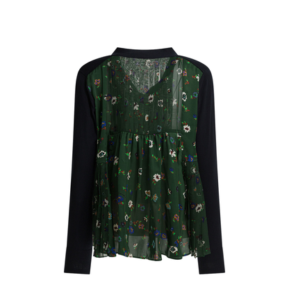 MAYFEYR - Sacai - Cardigan With Floral Print - 26-08388213