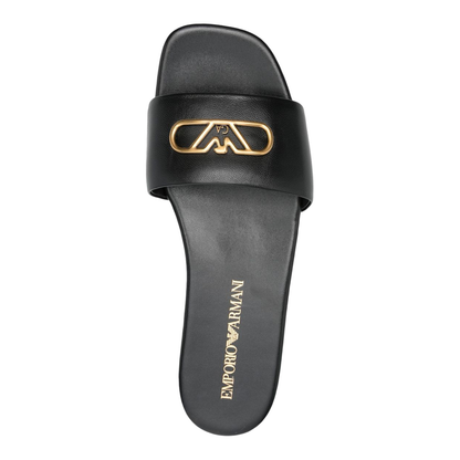Nappa-leather Sandals with Eagle Plate