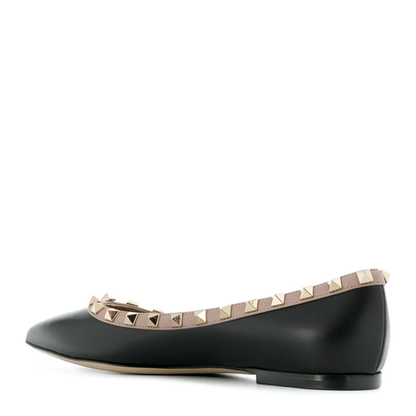 MAYFEYR - Valentino - Rockstud Leather Ballet Flat - WS0403VOD