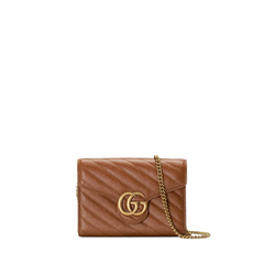 GG Marmont Wallet On Chain, Gold Hardware