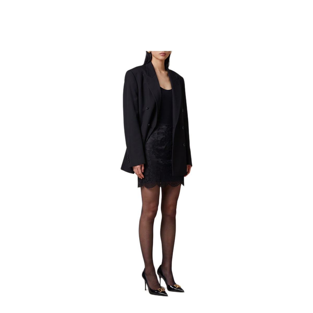MAYFEYR - Dolce & Gabbana - Black Lace Mini Skirt - F4DLRTFLMP8N0000