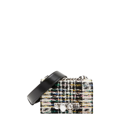 Jewelled Satchel Mini Tweed Crossbody Bag