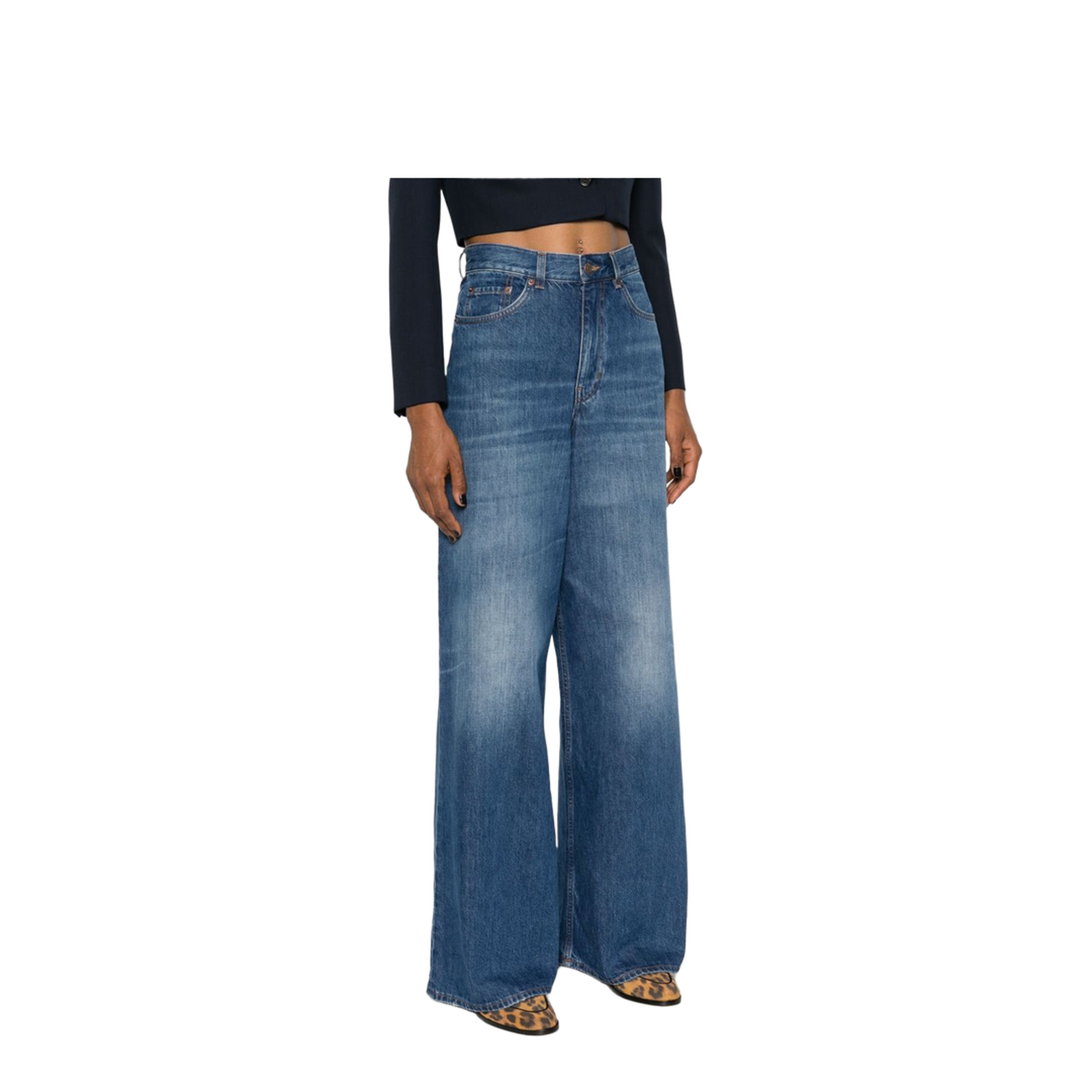 Straight Leg Jeans - Organic Cotton Wide Leg Denim Jeans
