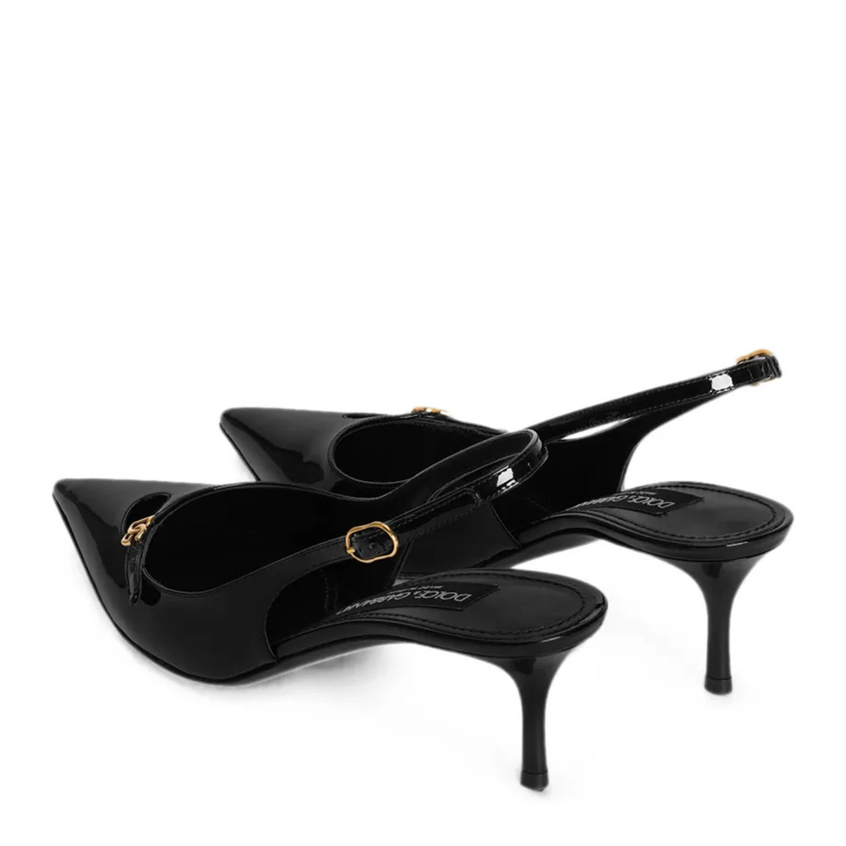 Black Leather Pumps