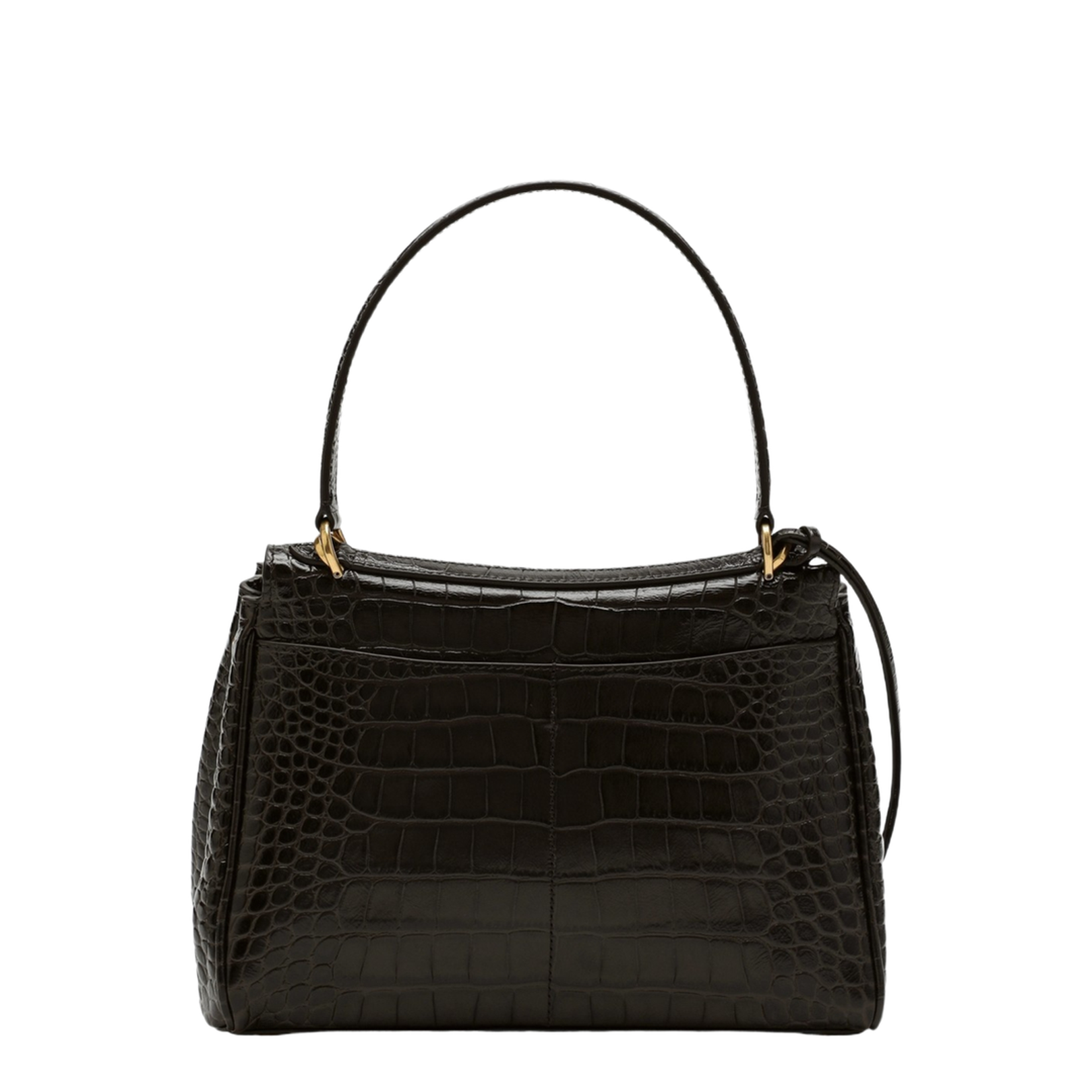 Rodeo Shoulder Bag In Crocodile-print Leather