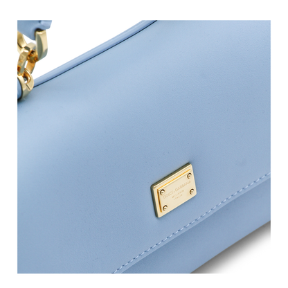My Sicily Medium Calfskin Top-Handle Bag - Azure