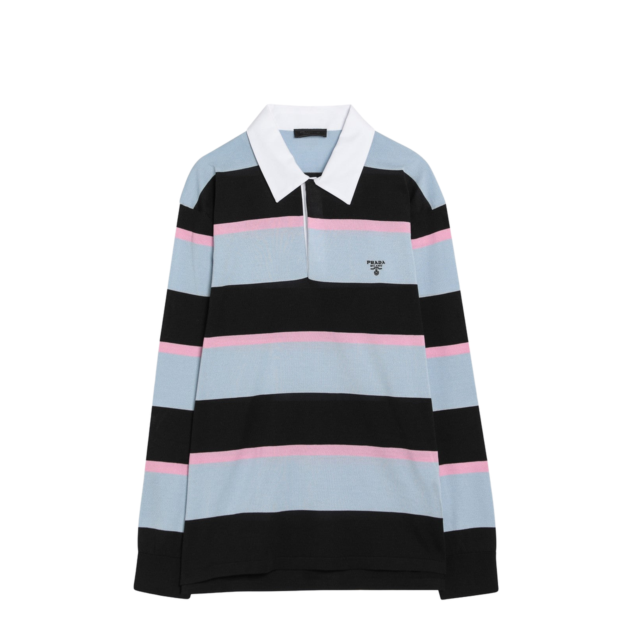 Prada Striped Polo in Silk and Cotton – MAYFEYR