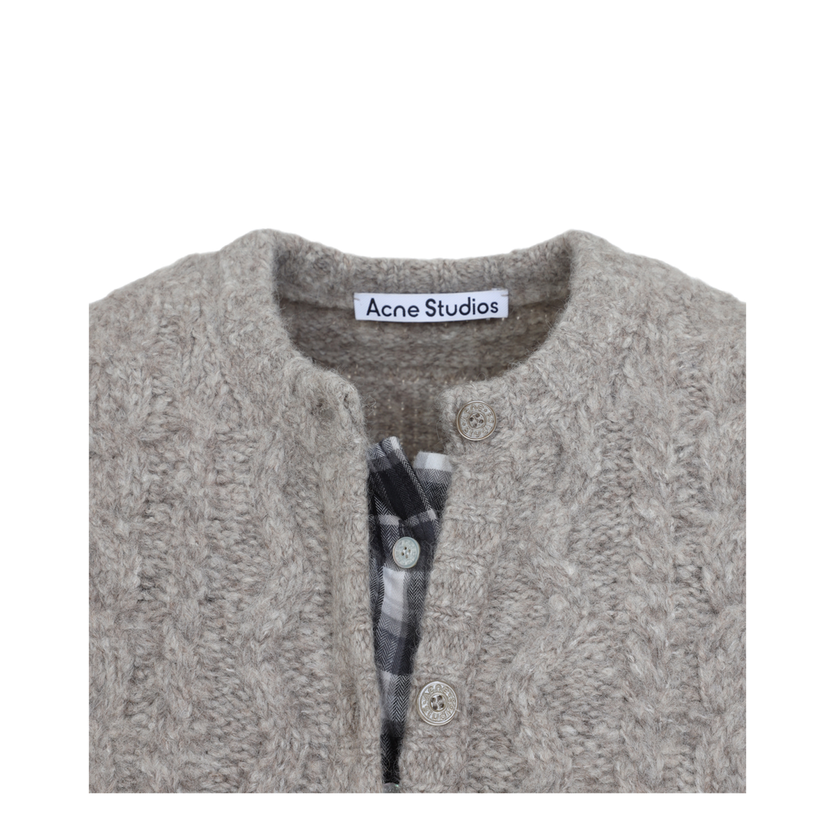 MAYFEYR - Acne Studios - Medium Beige Yak Wool Cardigan - A60604DCC