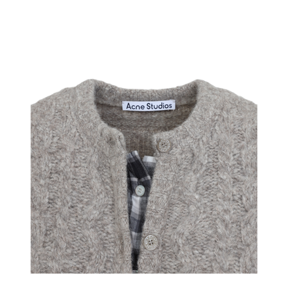 MAYFEYR - Acne Studios - Medium Beige Yak Wool Cardigan - A60604DCC