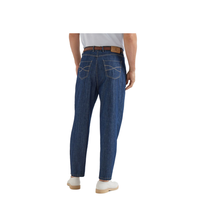 Twisted Denim Cotton Jeans