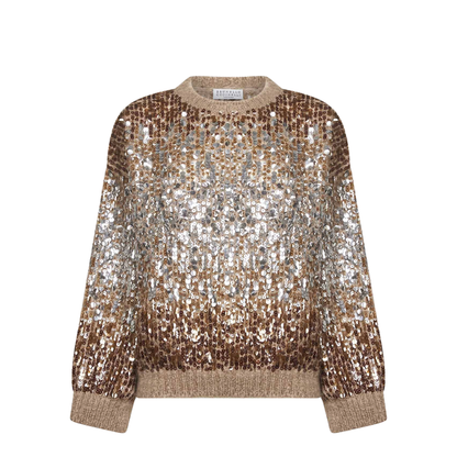 Ombré-Effect Sequin-Embellished Sweater