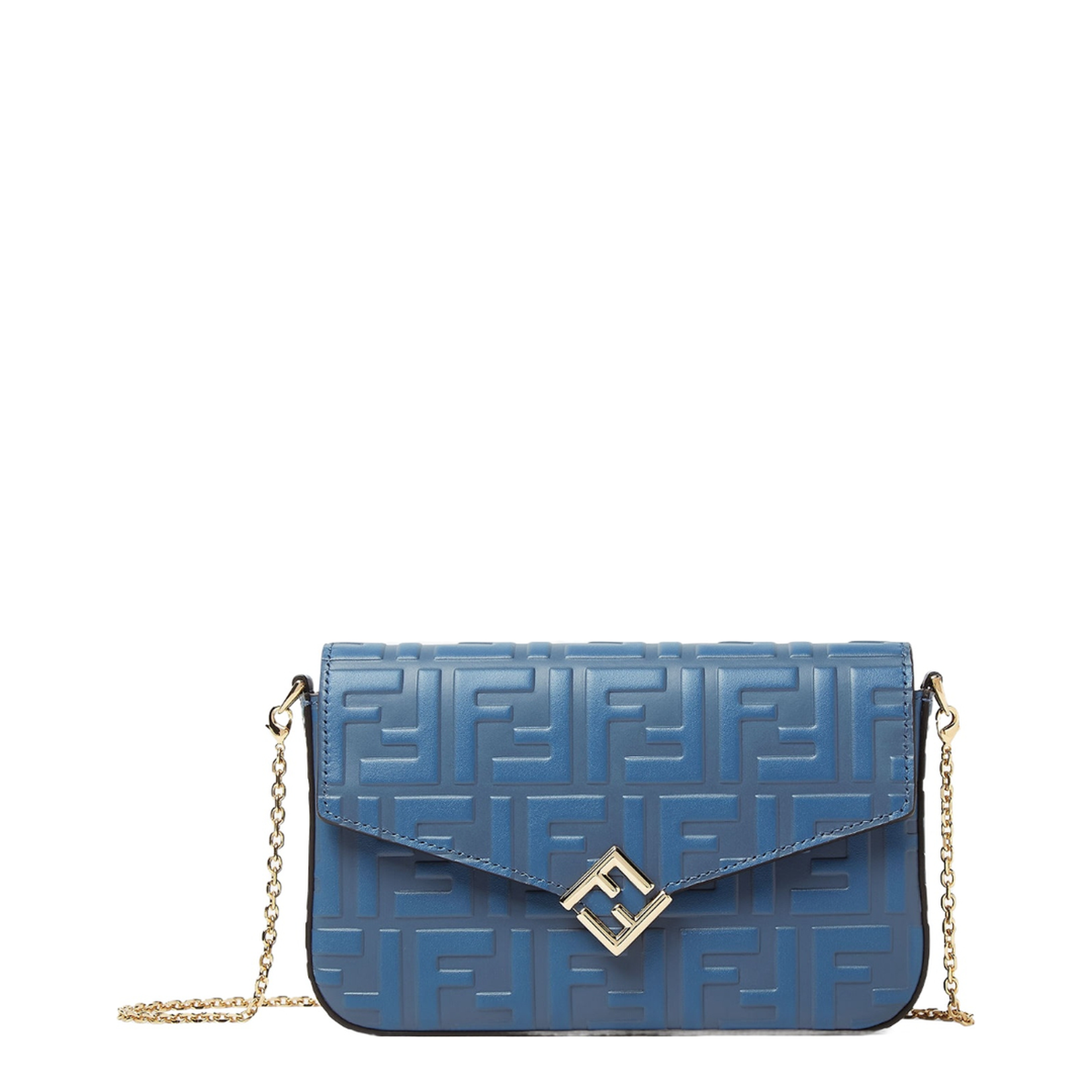 Diamonds Wallet On Chain Leather Blue