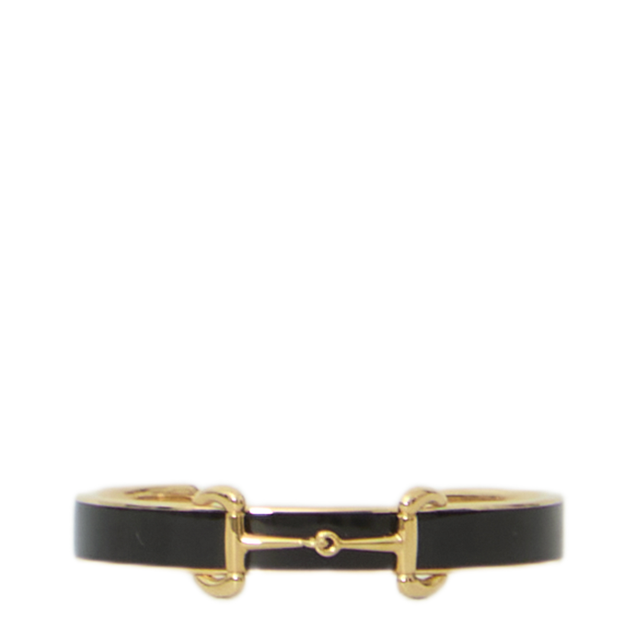MAYFEYR - Gucci - Black Enamel Rigid Bracelet With Horsebit Detail - A0005FJ16318029