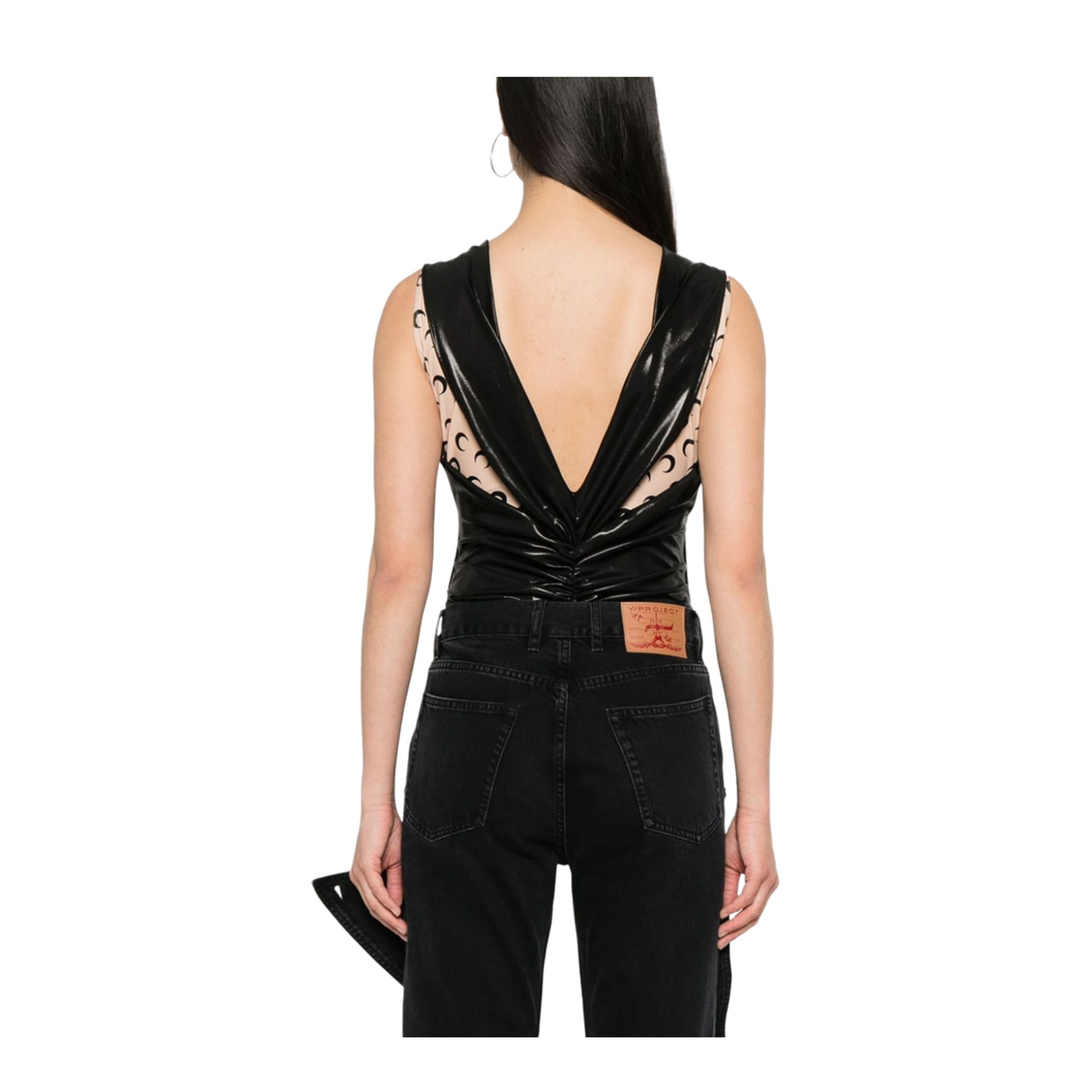 Draped Viscose Bodysuit