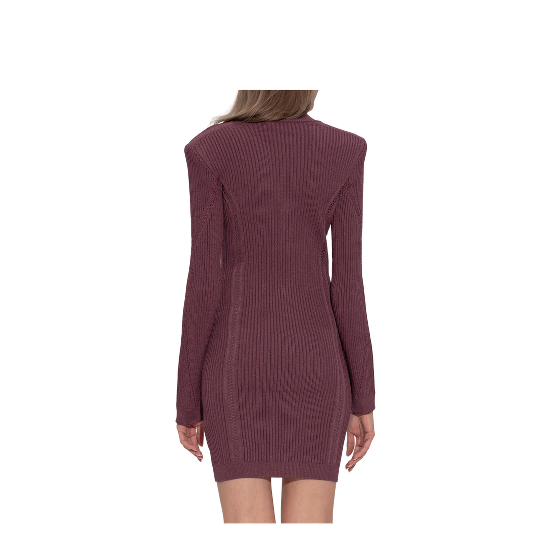 V-necked short dress red