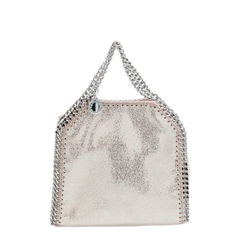 Falabella Tiny Crystal Cage Tote Bag - Silver