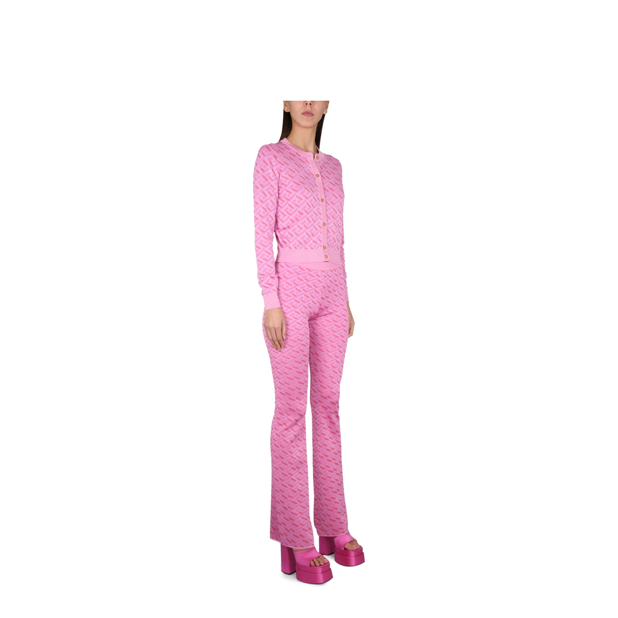 23 SS Jacquard Pants with Greek Print