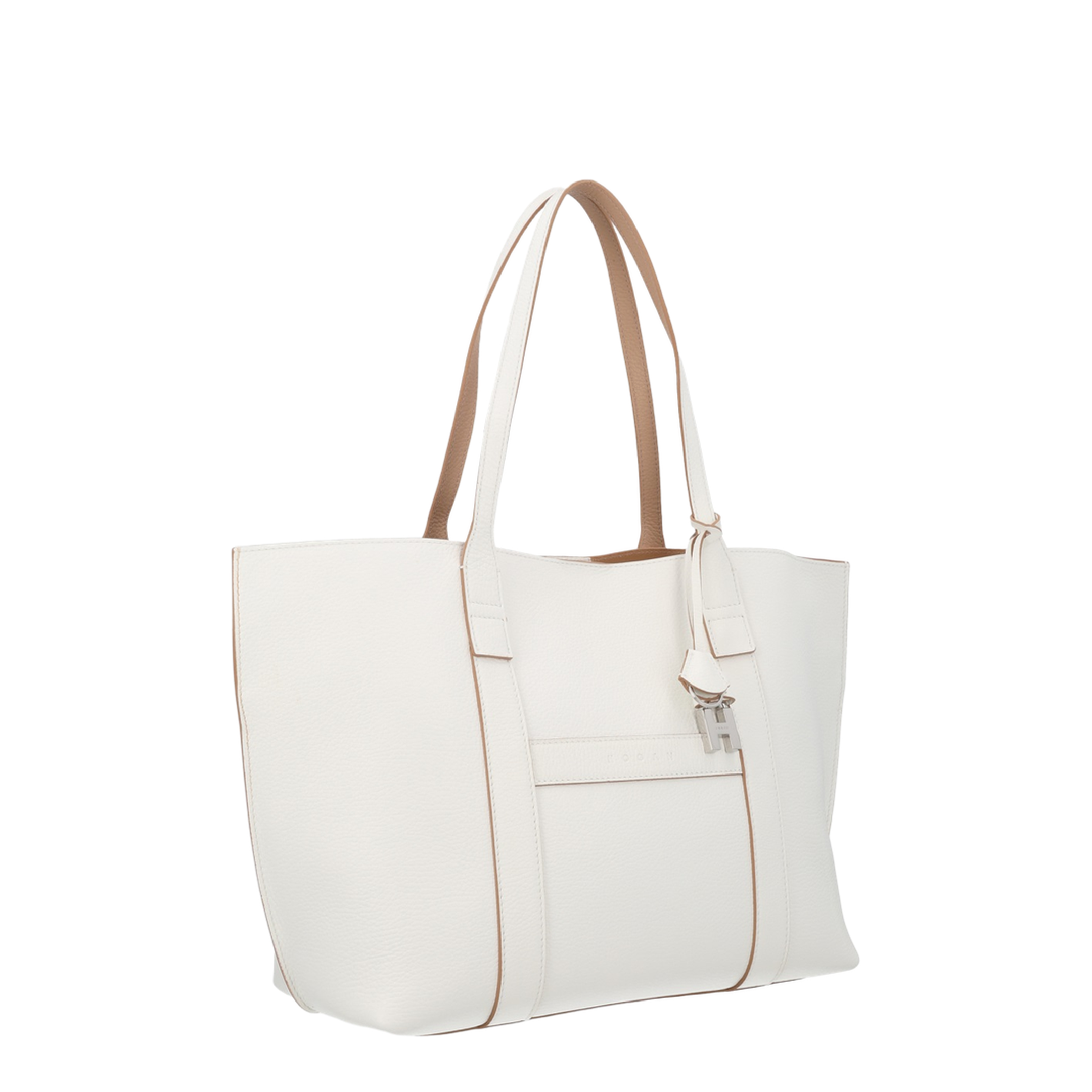 Script Shopping Bag Medium Ivory