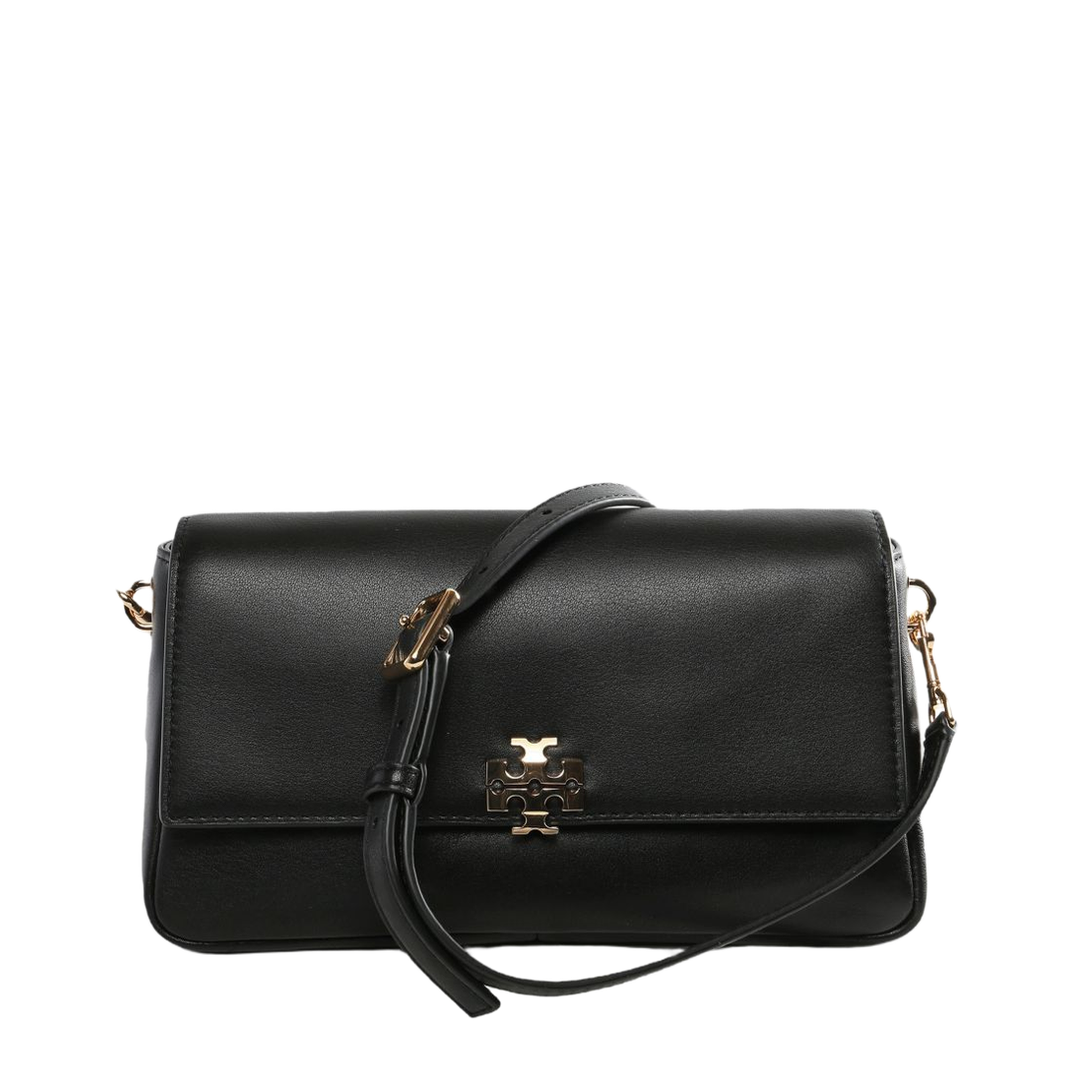 Charlie Small Calf Leather Shoulder Bag - Black