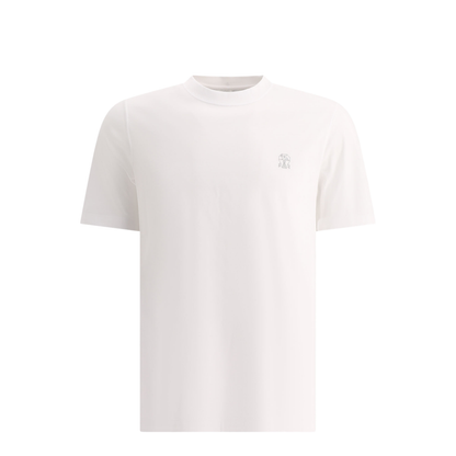 Cotton T-Shirt with Logo Print